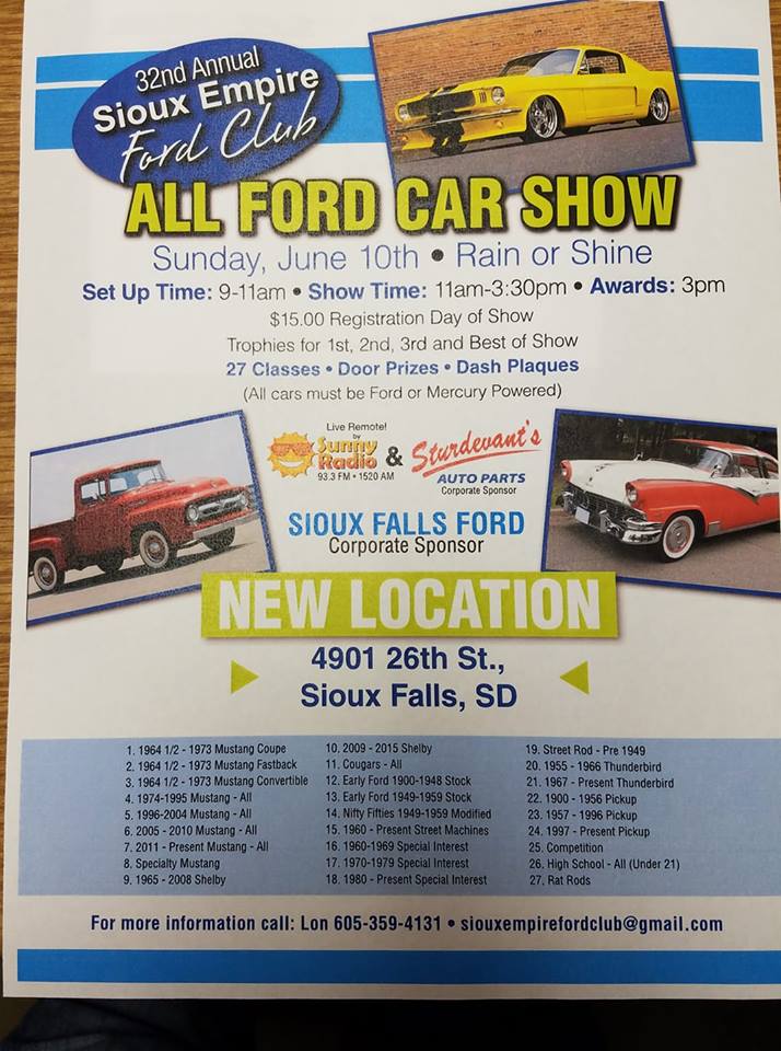 All Ford Car Show Sioux Falls