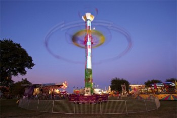 As the sun sets, the Sioux Empire Fair midway starts to come alive. Click to enlarge photos.
