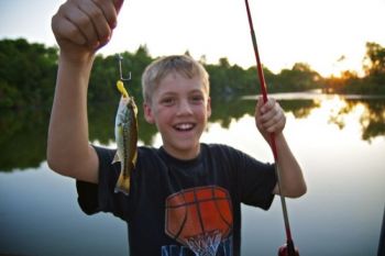 Could it be the world's record <i>smallest</i> bass? The fishing's fun anyway.