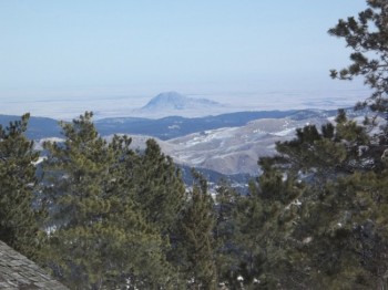Bear Butte as seen from the top of the peak.