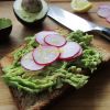 Fran Hill s avocado toast topped with radish salad combines foods grown locally with those purchased at the grocery store.
