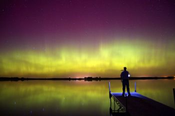 This image was taken in the early hours of October 2 at Island Lake north and east of Montrose, SD.