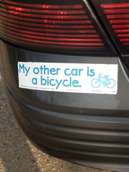 A popular bumper sticker.