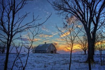 This photo of a lone barn in rural Miner County was taken on the winter solstice, the shortest daylight day of the year.