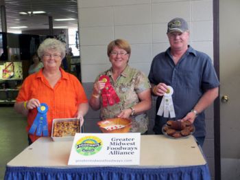 The winners of the 2012 Heirloom Recipes Contest in Huron: Sheryl Kloss, Marie Harvey and Mike Sibson. Photo by Catherine Lambrecht.