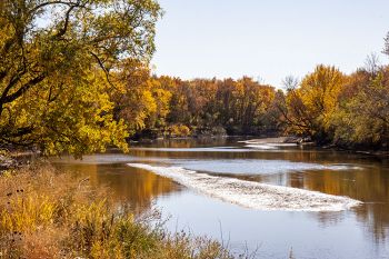The Big Sioux River just north of Sioux Falls showing off in the afternoon light.