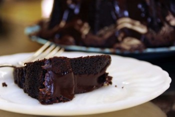 A moist cake with chocolate ganache can be just as satisfying as an ice-cold brew. Photo by Bernie Hunhoff.