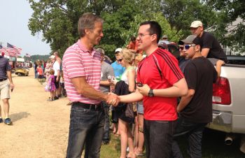 Politicians don't miss Kranzburg, especially in an election year. Here, Sen. John Thune works the crowd.