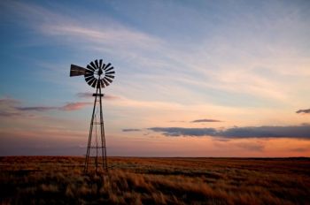 A lonely Dewey County windmill.