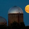 July’s super moon with two farm silos southeast of Garretson.
