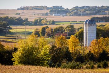 Minnehaha County farm country with fall accents.