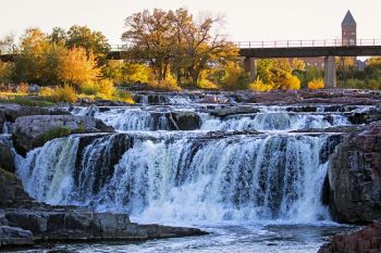 Falls Park in central Sioux Falls.