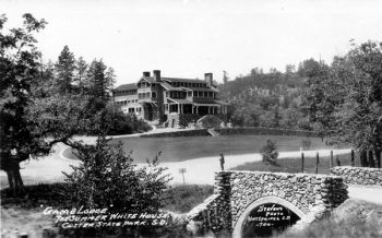 The State Game Lodge at Custer State Park served as the summer White House while the Coolidges vacationed there.