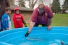 Wayne Stastny of the US Fish and Wildlife Service brought a tankful of fish from the river.