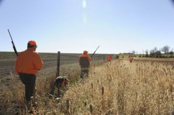 Pheasant season generates plenty of excitement for outdoorsy South Dakotans like this bunch of Gregory County hunters. Photo by Bernie Hunhoff.
