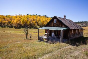 Another rural cabin with autumn accents.