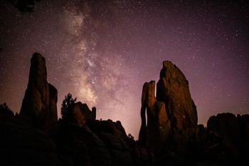 The Milky Way over the Needles.