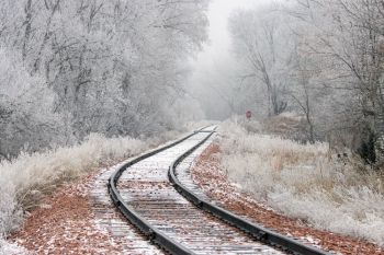 Railroad tracks in Baltic.