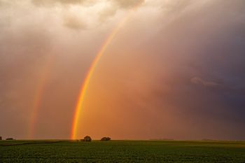 Moody County rainbow scene.