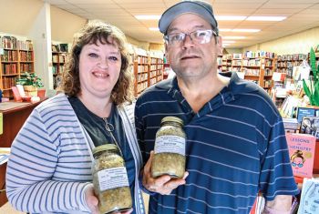Tiffany and Wade Jorgenson of Hayti grow their own cabbage and make about 2,500 pounds of sauerkraut each year using Wade's unique recipe.