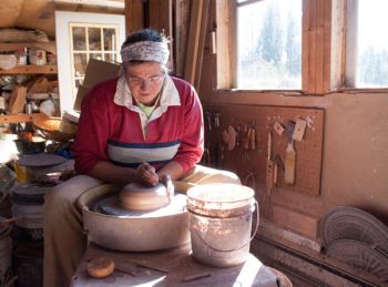 Linda Meyer creates pottery in a solitary Black Hills cabin.